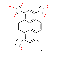 ChemSpider 2D Image | 8-Isothiocyanato-1,3,6-pyrenetrisulfonic acid | C17H9NO9S4