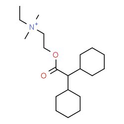 ChemSpider 2D Image | 2-((Dicyclohexylacetyl)oxy)-N-ethyl-N,N-dimethylethanaminium | C20H38NO2