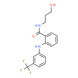 ChemSpider 2D Image | N-(3-Hydroxypropyl)-2-{[3-(trifluoromethyl)phenyl]amino}benzamide | C17H17F3N2O2