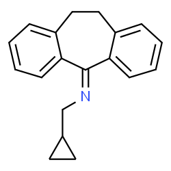 ChemSpider 2D Image | N-(Cyclopropylmethyl)-10,11-dihydro-5H-dibenzo[a,d][7]annulen-5-imine | C19H19N