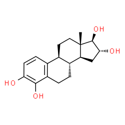 ChemSpider 2D Image | (16alpha,17beta)-Estra-1,3,5(10)-triene-3,4,16,17-tetrol | C18H24O4
