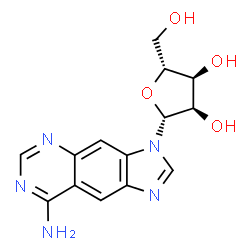 ChemSpider 2D Image | 3-(beta-D-Ribofuranosyl)-3H-imidazo[4,5-g]quinazolin-8-amine | C14H15N5O4