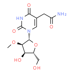ChemSpider 2D Image | 5-(2-Amino-2-oxoethyl)-2'-O-methyluridine | C12H17N3O7