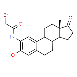 ChemSpider 2D Image | 2-Bromo-N-[(8xi,9xi,14xi)-3-methoxy-17-oxoestra-1(10),2,4-trien-2-yl]acetamide | C21H26BrNO3