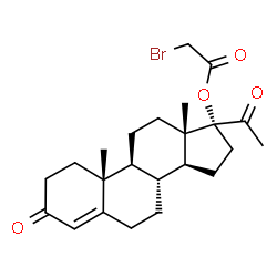 ChemSpider 2D Image | 3,20-Dioxopregn-4-en-17-yl bromoacetate | C23H31BrO4