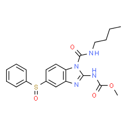 ChemSpider 2D Image | Methyl [1-(butylcarbamoyl)-5-(phenylsulfinyl)-1H-benzimidazol-2-yl]carbamate | C20H22N4O4S