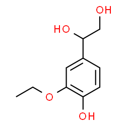 ChemSpider 2D Image | 1-(3-Ethoxy-4-hydroxyphenyl)-1,2-ethanediol | C10H14O4