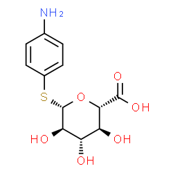 ChemSpider 2D Image | 4-Aminophenyl 1-thio-beta-D-glucopyranosiduronic acid | C12H15NO6S