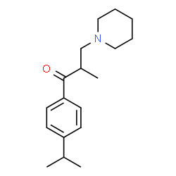 ChemSpider 2D Image | 1-(4-Isopropylphenyl)-2-methyl-3-(1-piperidinyl)-1-propanone | C18H27NO