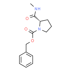ChemSpider 2D Image | Benzyl (2S)-2-(methylcarbamoyl)-1-pyrrolidinecarboxylate | C14H18N2O3