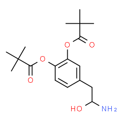 ChemSpider 2D Image | 4-(2-Amino-2-hydroxyethyl)-1,2-phenylene bis(2,2-dimethylpropanoate) | C18H27NO5
