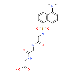 ChemSpider 2D Image | N-{[5-(Dimethylamino)-1-naphthyl]sulfonyl}glycylglycylglycine | C18H22N4O6S