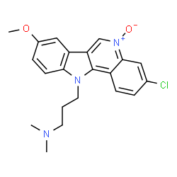 ChemSpider 2D Image | 11h-indolo(3,2-c)quinoline-11-propanamine, 3-chloro-8-methoxy-n,n-dimethyl-, 5-oxide | C21H22ClN3O2