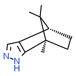 ChemSpider 2D Image | (4S,7R)-4,5,6,7-Tetrahydro-7,8,8-trimethyl-4,7-methano-1H-indazole | C11H16N2
