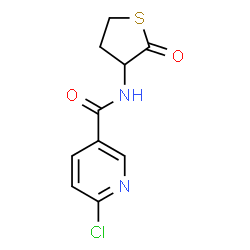 ChemSpider 2D Image | 6-Chloro-N-(2-oxotetrahydro-3-thiophenyl)nicotinamide | C10H9ClN2O2S