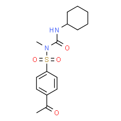 ChemSpider 2D Image | 4-Acetyl-N-(cyclohexylcarbamoyl)-N-methylbenzenesulfonamide | C16H22N2O4S