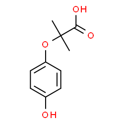 ChemSpider 2D Image | 2-(4-Hydroxyphenoxy)-2-methylpropanoic acid | C10H12O4