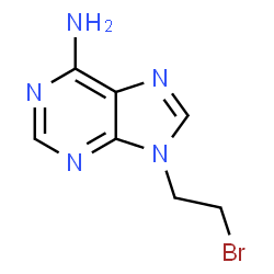 ChemSpider 2D Image | 9-(2-bromoethyl)-9h-purin-6-amine | C7H8BrN5