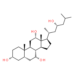 ChemSpider 2D Image | (3alpha,5beta,7alpha,12alpha,23R)-Cholestane-3,7,12,23-tetrol | C27H48O4