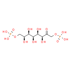ChemSpider 2D Image | (2S,3R,4S,5R,6S)-2,3,4,5,6-Pentahydroxy-7-oxo-8-(phosphonooxy)octyl dihydrogen phosphate | C8H18O14P2