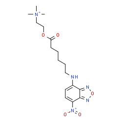 ChemSpider 2D Image | Ethanaminium, N,N,N-trimethyl-2-((6-((7-nitro-4-benzofurazanyl)amino)-1-oxohexyl)oxy)- | C17H26N5O5