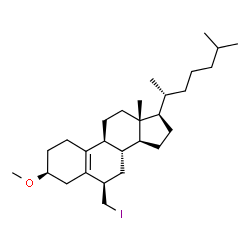 ChemSpider 2D Image | (3beta,6beta)-6-(Iodomethyl)-3-methoxy-19-norcholest-5(10)-ene | C28H47IO