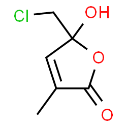 ChemSpider 2D Image | 5-(Chloromethyl)-5-hydroxy-3-methyl-2(5H)-furanone | C6H7ClO3