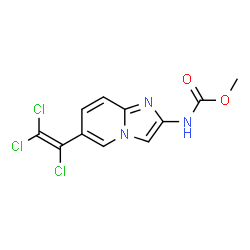 ChemSpider 2D Image | Methyl [6-(trichlorovinyl)imidazo[1,2-a]pyridin-2-yl]carbamate | C11H8Cl3N3O2