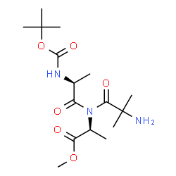 ChemSpider 2D Image | Methyl 2-methylalanyl-N-(N-{[(2-methyl-2-propanyl)oxy]carbonyl}-L-alanyl)-L-alaninate | C16H29N3O6