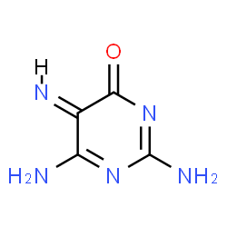 ChemSpider 2D Image | (5Z)-2,6-Diamino-5-imino-4(5H)-pyrimidinone | C4H5N5O