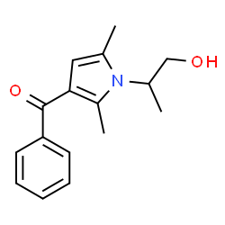 ChemSpider 2D Image | [1-(1-Hydroxy-2-propanyl)-2,5-dimethyl-1H-pyrrol-3-yl](phenyl)methanone | C16H19NO2