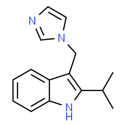 ChemSpider 2D Image | 3-(1H-Imidazol-1-ylmethyl)-2-isopropyl-1H-indole | C15H17N3