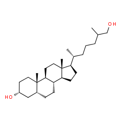 ChemSpider 2D Image | 5beta-Cholestane-3alpha,26-diol | C27H48O2