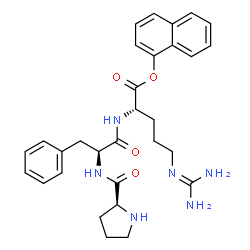 ChemSpider 2D Image | 1-Naphthyl L-prolyl-L-phenylalanyl-N~5~-(diaminomethylene)-L-ornithinate | C30H36N6O4