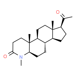 ChemSpider 2D Image | 4-Azapregnane-3,20-dione, 4-methyl-, (5alpha)- | C21H33NO2