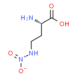 ChemSpider 2D Image | (2S)-2-Amino-4-(nitroamino)butanoic acid | C4H9N3O4
