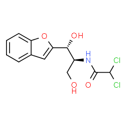 ChemSpider 2D Image | N-[(1R,2S)-1-(1-Benzofuran-2-yl)-1,3-dihydroxy-2-propanyl]-2,2-dichloroacetamide | C13H13Cl2NO4