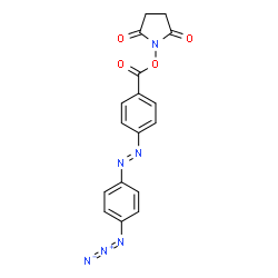 ChemSpider 2D Image | 2,5-Pyrrolidinedione, 1-((4-((4-azidophenyl)azo)benzoyl)oxy)- | C17H12N6O4