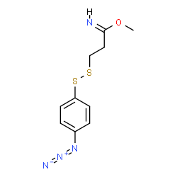 ChemSpider 2D Image | Methyl (1Z)-3-[(4-azidophenyl)disulfanyl]propanimidate | C10H12N4OS2