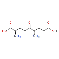 ChemSpider 2D Image | (2R,6S)-2,6-Diamino-7-methyl-5-oxononanedioic acid | C10H18N2O5