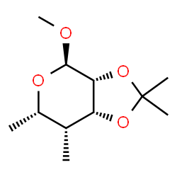 ChemSpider 2D Image | Methyl 4,6-dideoxy-2,3-O-isopropylidene-4-methyl-alpha-L-talopyranoside | C11H20O4