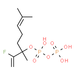 ChemSpider 2D Image | 2-Fluoro-3,7-dimethyl-1,6-octadien-3-yl trihydrogen diphosphate | C10H19FO7P2