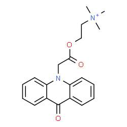 ChemSpider 2D Image | N,N,N-Trimethyl-2-[2-(9-oxo-10(9H)-acridinyl)acetoxy]ethanaminium | C20H23N2O3