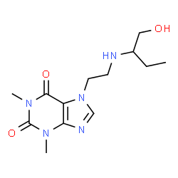 ChemSpider 2D Image | 7-{2-[(1-Hydroxy-2-butanyl)amino]ethyl}-1,3-dimethyl-3,7-dihydro-1H-purine-2,6-dione | C13H21N5O3