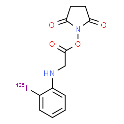 ChemSpider 2D Image | 2,5-Dioxo-1-pyrrolidinyl N-[2-(~125~I)iodophenyl]glycinate | C12H11125IN2O4