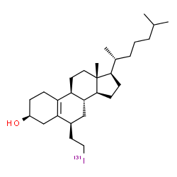 ChemSpider 2D Image | (3beta,6beta)-6-[2-(~131~I)Iodoethyl]-19-norcholest-5(10)-en-3-ol | C28H47131IO