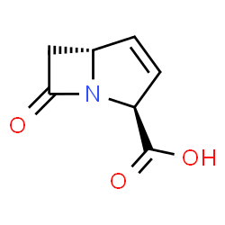 ChemSpider 2D Image | (2S,5R)-7-Oxo-1-azabicyclo[3.2.0]hept-3-ene-2-carboxylic acid | C7H7NO3