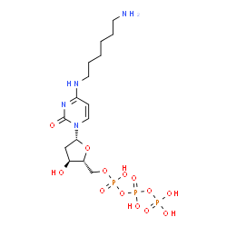 ChemSpider 2D Image | N-(6-Aminohexyl)-2'-deoxycytidine 5'-(tetrahydrogen triphosphate) | C15H29N4O13P3