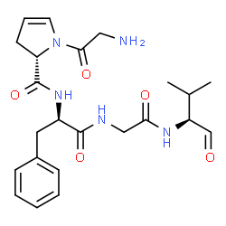 ChemSpider 2D Image | N-{[(2S)-1-Glycyl-2,3-dihydro-1H-pyrrol-2-yl]carbonyl}-D-phenylalanyl-N-[(2S)-3-methyl-1-oxo-2-butanyl]glycinamide | C23H31N5O5