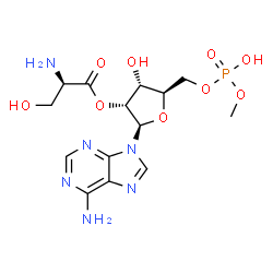 ChemSpider 2D Image | 5'-O-[Hydroxy(methoxy)phosphoryl]-2'-O-D-seryladenosine | C14H21N6O9P